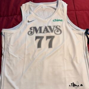 Nike Mavs Luka Doncic City Edition White Jersey
